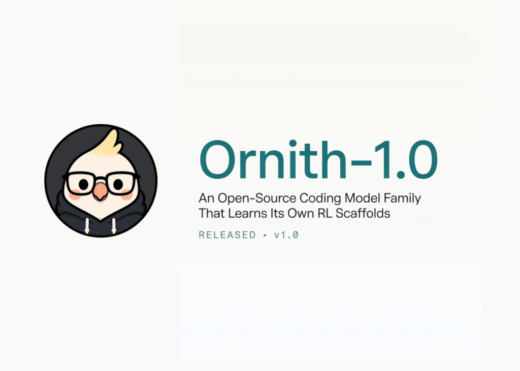 DeepReinforce Releases Ornith-1.0: An Open-Source Coding Model Family That Learns Its Own RL Scaffolds DeepReinforce Releases Ornith-1.0: An Open-Source Coding Model Family That Learns Its Own RL Scaffolds