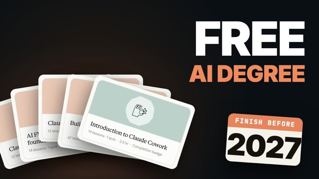 Anthropic Built You a FREE AI Degree. Finish It Before 2027 (I Reviewed Every Course)